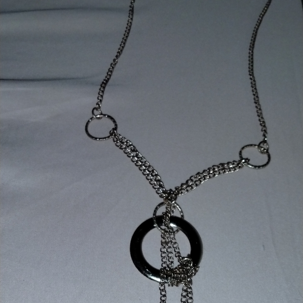 Dangle sphere Gold toned necklace